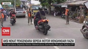 VIDEO: Aksi Nekat Pengendara Sepeda Motor Menghindari Razia
