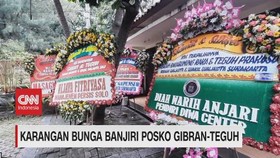 VIDEO: Karangan Bunga Banjiri Posko Gibran-Teguh