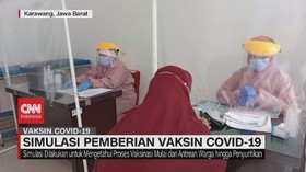 VIDEO: Simulasi Pemberian Vaksin Covid-19 di Karawang