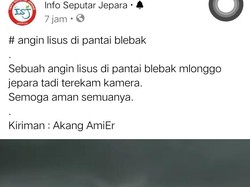 Viral Video Pusaran Angin di Pantai Jepara,Ini Faktanya