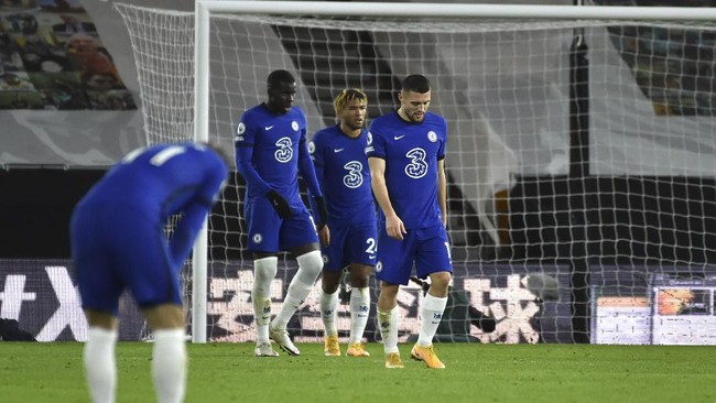 Sejumlah catatan buruk didapat Chelsea usai kalah 1-2 dari Wolverhampton Wonderers karena gol di masa injury time.