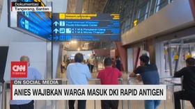 VIDEO: Anies Wajibkan Warga Masuk DKI Rapid Antigen
