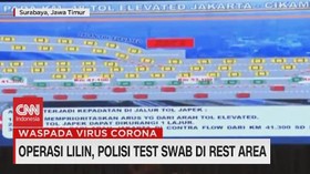 VIDEO: Operasi Lilin, Polisi Test Swab di Rest Area