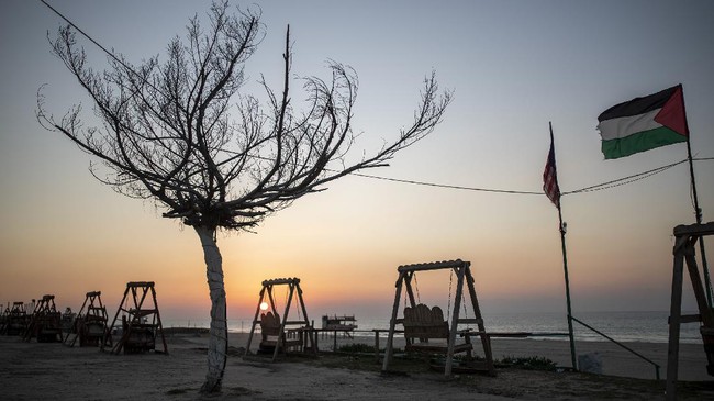 FOTO: Kasus Covid-19 Tinggi Lagi, Gaza Kembali Lockdown