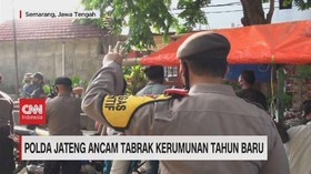VIDEO: Polda Jateng Ancam Tabrak Kerumunan Tahun Baru