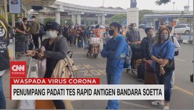 VIDEO: Penumpang Padati Tes Rapid Antigen Bandara Soetta