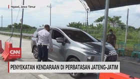VIDEO: Penyekatan Kendaraan di Perbatasan Jateng-Jatim
