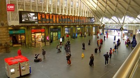 VIDEO: Stasiun Kereta Kings Cross London Sepi Karena Covid-19