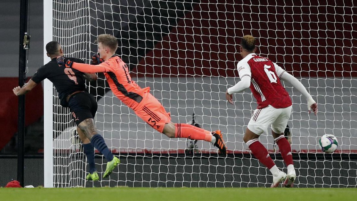FOTO: Man City Bikin Arsenal Hancur Lebur di Piala Liga