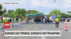 VIDEO: Bandara dan Terminal Surabaya Sepi Penumpang