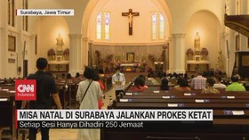 VIDEO: Misa Natal di Surabaya Jalankan Prokes Ketat