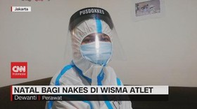 VIDEO: Natal bagi Nakes di Wisma Atlet