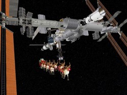 Pertama Kalinya Santa Claus Kunjungi Astronaut di ISS