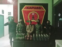 Selundupkan Miras Melalui Jalan Tikus di Kapuas, Seorang Pria Diamankan
