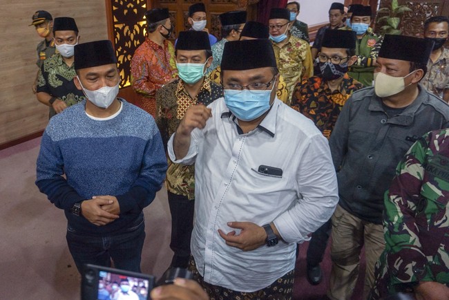 Pemerintah, menurut Menteri Agama Yaqut Cholil Qoumas, tidak akan memberikan dispensasi mudik kepada santri seperti permintaan Wapres M'ruf Amin.