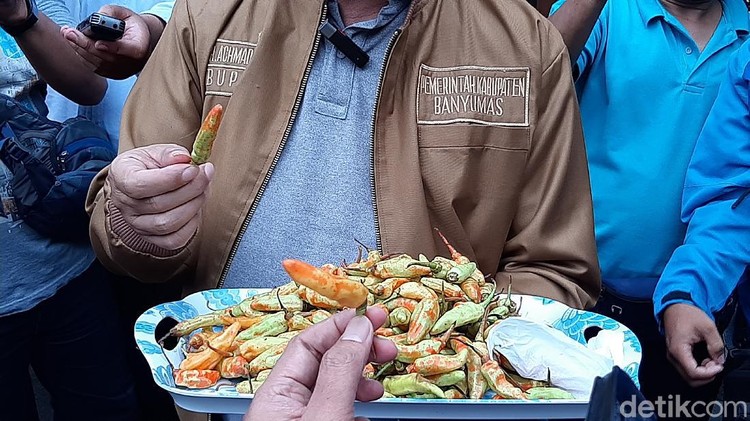 Barang bukti cabai rawit diduga dicat warna merah yang beredar di sejumlah pasar di Kabupaten Banyumas, Rabu (30/12/2020). Barang bukti cabai rawit diduga dicat warna merah yang beredar di sejumlah pasar di Kabupaten Banyumas, Rabu (30/12/2020).