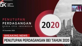 VIDEO: Penutupan Perdagangan BEI 2020, IHSG Merah