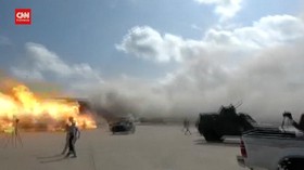 VIDEO: Detik-detik Ledakan Besar di Bandara Yaman, 26 Tewas
