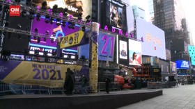VIDEO: Times Square Bersolek Rayakan Tahun Baru dalam 'Diam'