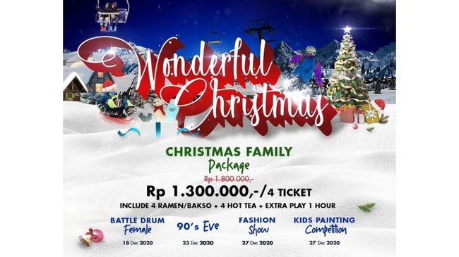 Keseruan Natal-Tahun Baru yang identik dengan salju bisa Anda langsung dengan datang ke Trans Snow World Bekasi dan Bintaro yang bertabur promo untuk keluarga.