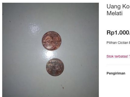 Wow! Uang Rp500 Perak Gambar Melati Dijual Hingga Rp1 Miliar Bun