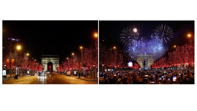 FOTO: Beda Tahun Baru 2020 vs 2021 di Tengah Muram Pandemi