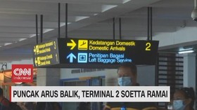 VIDEO: Puncak Arus Balik, Terminal 2 Soetta Ramai
