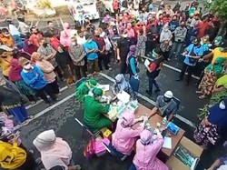 Beredar Video Pedagang Pasar Kota Madiun Rapid Test Massal Tanpa Jaga Jarak
