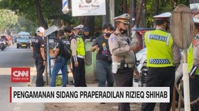 VIDEO: Pengamanan Sidang Praperadilan Rizieq Shihab