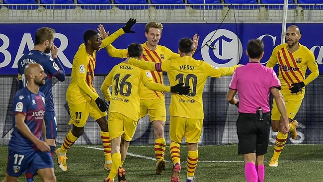 Barcelona hanya bisa menang 1-0 atas Huesca pada laga pekan ke-17 Liga Spanyol di Stadion El Alcoraz, Senin (4/1) dini hari WIB.