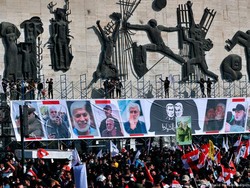 Tuntut Balas Dendam, Warga Irak Peringati 1 Tahun Pembunuhan Jenderal Iran