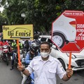 Tak Bisa Dibendung, Warga Antre Panjang Uji Emisi Gratis