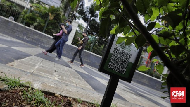 FOTO: Barcode Tanaman di Sepanjang Sudirman-Thamrin