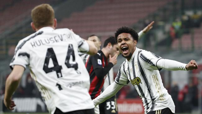 Juventus menang 3-1 atas AC Milan dalam pertandingan pekan ke-16 Liga Italia di Stadion San Siro, Kamis (7/1) dini hari waktu Indonesia.