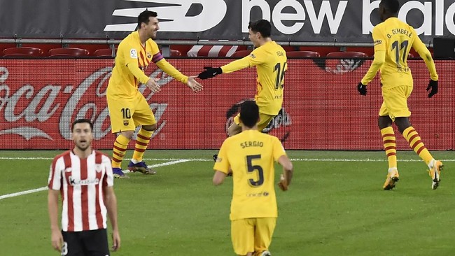 Barcelona menang 3-2 atas Athletic Bilbao dalam laga tunda Liga Spanyol di Stadion San Mames, Kamis (7/1) dini hari waktu Indonesia.