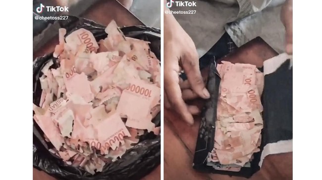 Video uang kertas Rp15 juta hancur dimakan rayap viral di dunia maya. LPS mengimbau masyarakat untuk menyimpan uang di bank bukan di bawah kasur.