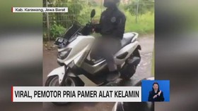 VIDEO: Viral, Pemotor Pria Pamer Alat Kelamin