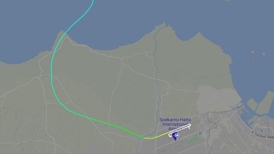 Jejak FlightRadar Sriwijaya Air SJ182 Jakarta Pontianak (Screenshot FlightRadar)