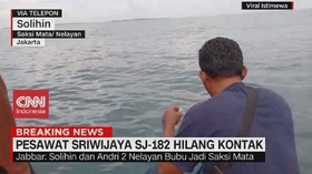 VIDEO: Kesaksian Nelayan Terkait Sriwijaya Air Hilang Kontak