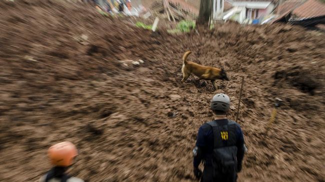 Empat orang pekerja proyek tertimbun material galian talud sebuah perumahan di Wedomartani, Ngemplak, Sleman, Senin (2/1).