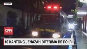 VIDEO: 10 Kantong Jenazah Diterima RS Polri