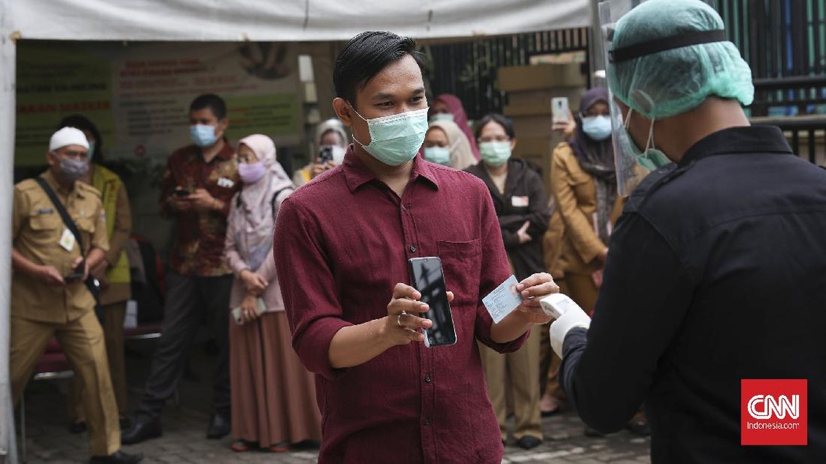 FOTO: Simulasi Vaksinasi Covid-19 di Cilincing Jakut