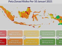 Begini Peta Zonasi Corona di RI Terkini, Zona Merah Meningkat