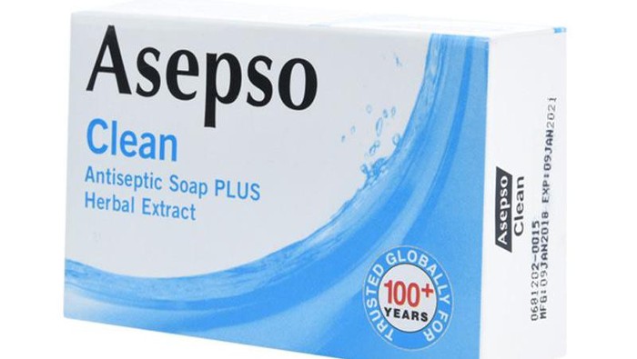Foto:  Asepo Clean Antiseptic Soap Plus Herbal Extract meredakan kulit gatal dan melindungi /shoope.co.id
