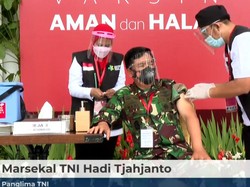 Begini Momen Panglima TNI dan Kapolri Disuntik Vaksin Sinovac