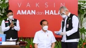 Usai Vaksinasi, Jokowi Bahas LPI dengan Erick dan Sri Mulyani