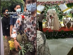 Ngakak! Para Pria Ini Bawa Kado Singkong hingga Kelapa saat Kondangan