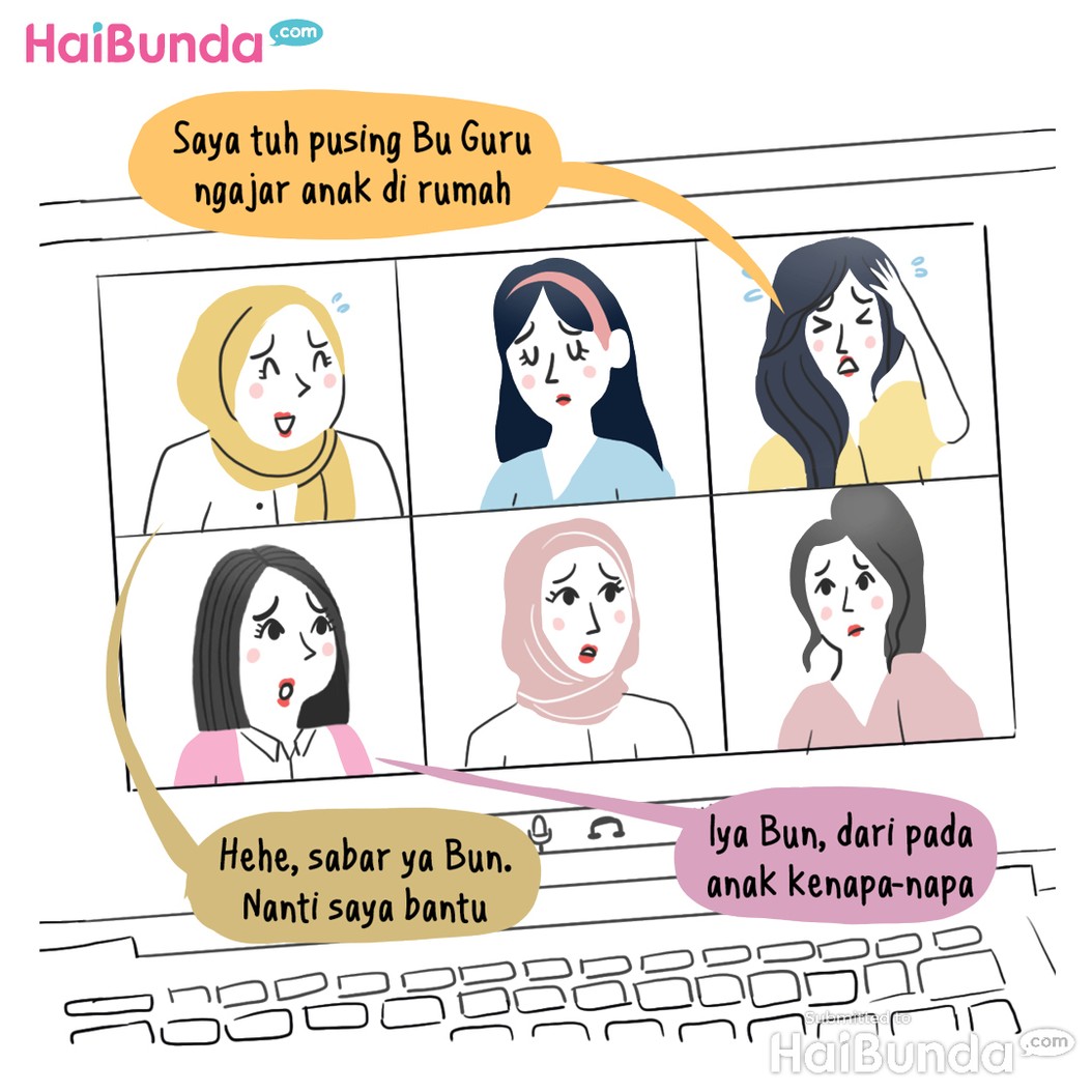 Komik Bunda, (Masih) Sekolah Online