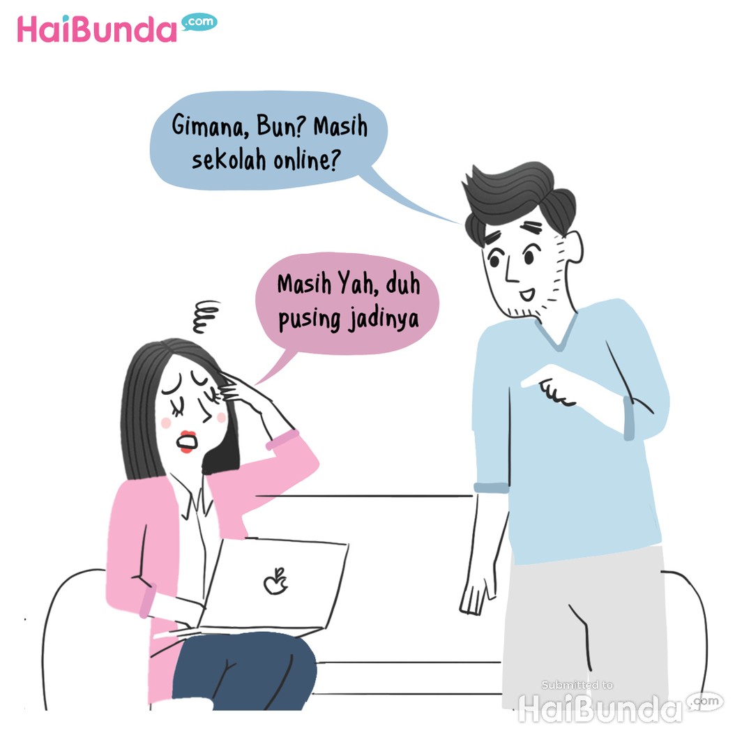 Komik Bunda, (Masih) Sekolah Online