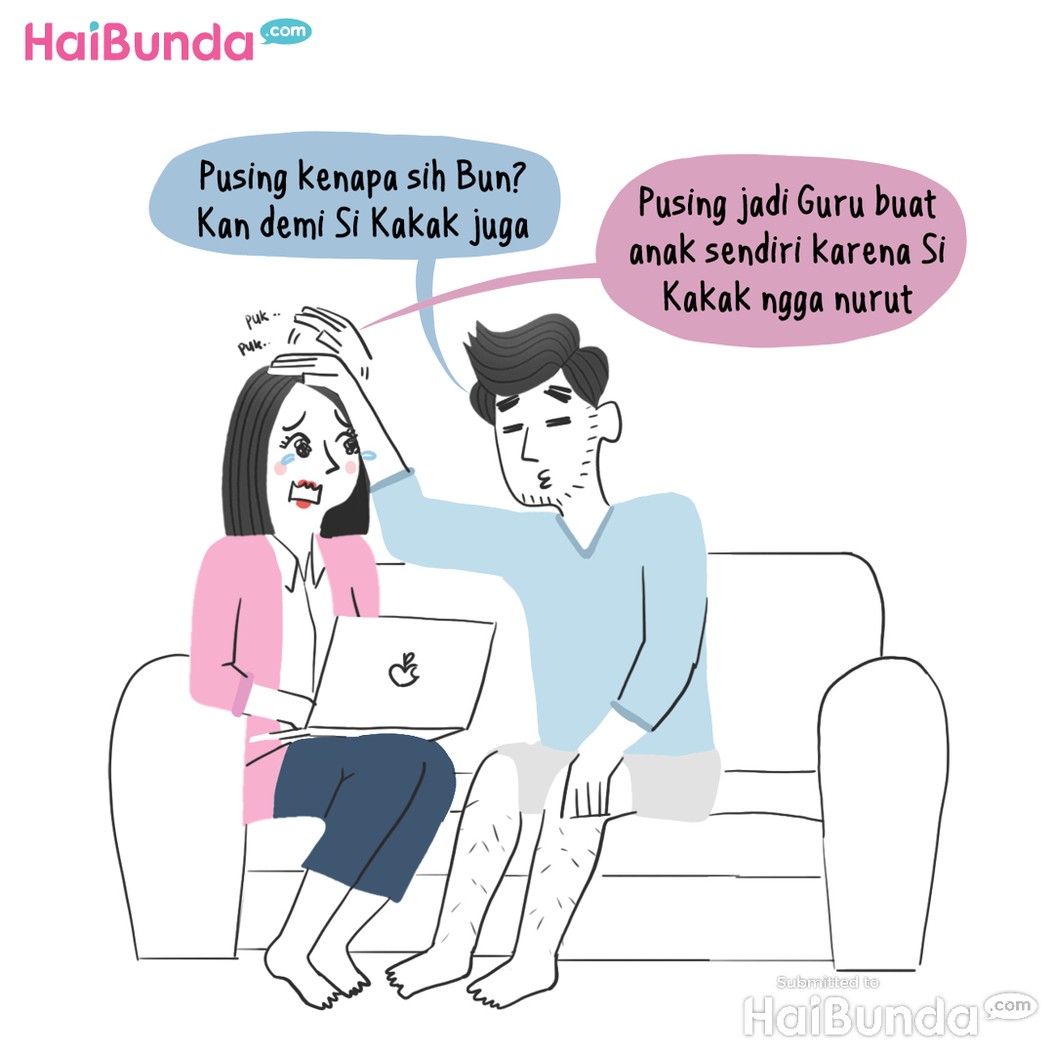 Komik Bunda, (Masih) Sekolah Online